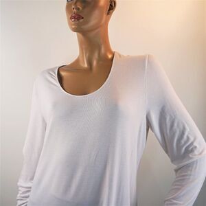 Jockey Women White Thermal Top Long Sleeve Sz XL